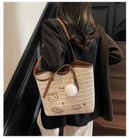 Bolso tejido informal para vacaciones en la playa de verano para mujer, bolso versátil para las axilas para ir de compras y viajar, 2025 - details 0