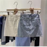 Falda vaquera ceñida adelgazante de cintura alta para mujer, ropa exterior de corte A, nuevo estilo, moda verano 2025 - details 1