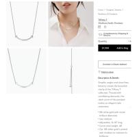 ΤΙΦΑΝΗ ™ Colgante de Sonrisa en Oro de 18k, Collar Clásico de Moda con Diamantes - Grande - details 2