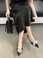 Nuevas Sandalias de Flores con Diamantes de Imitación Estilo de Hada, Viento, Tacón Grueso, Bolsa, Cabeza, Zapatos Individuales Vacíos - details 26