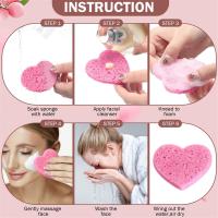 Esponjas faciales comprimidas con forma de corazón, almohadillas de limpieza Facial Natural, 100 unidades - details 4