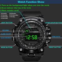 Reloj Deportivo de Lujo Premium Resistente al Sudor Luminoso Multifuncional con Pulsera de Cuero - details 5