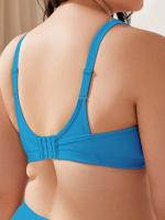 Sujetador deportivo de talla grande para mujer, color liso, holgado, cómodo y transpirable, adecuado para deportes y uso diario. - details 1