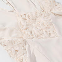 Vestido de tirantes de encaje con retazos calados versátiles a la moda para mujer nuevo estilo - details 12
