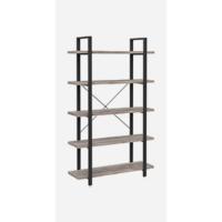 archivador de Oficina con 2 cajones con cerradura, ruedas, estante abierto, para carpetas colgantes, marco de acero, estilo industrial, gris y negro OFC077B02 - details 16