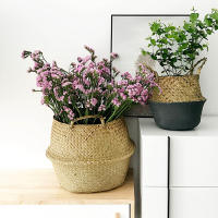 Cesta de mimbre para algas marinas, maceta colgante para flores, cesto para la ropa sucia, cesta de almacenamiento - details 1