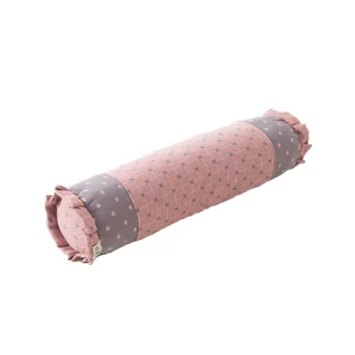 Funda de almohada cilíndrica para el hogar, funda de almohada Cervical de algodón con formas de dulces, funda de almohada de trigo sarraceno con cremallera de doble capa para dormitorio - 1