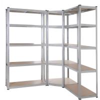 Estanterías de almacenamiento para cargas pesadas 2625 kg 15 estantes MDF estantería modular de esquina de acero de alta resistencia para garaje taller plata - details 4