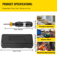 SucceBuy Juego de destornilladores dinamométricos de 1/4", rango de 10-50 in-lbs, precisión ±5%, 18 puntas y estuche - details 1