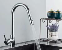 Quyanre Oro pulido extraíble fregadero agua grifo mezclador de una sola manija grifo de ducha de cocina con rotación de 360 ​​grados - details 10