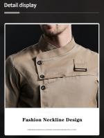 Chaqueta de cocina, uniforme de Catering, ropa de Chef de manga corta, camarera de Hotel, restaurante, ropa de trabajo, panadería, abrigo de Chef de Sushi, camisa de cocina - details 3