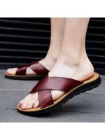 Zapatillas de hombre de nuevo estilo, moda exterior, zapatos de playa de gran tamaño, sandalias casuales de moda para hombre. - details 0