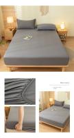 Bonenjoy-sábanas ajustadas, Funda de colchón de Color sólido, funda de cama elástica, ropa de cama para adultos y niños, Sábana bajera suave (sin funda de almohada) - details 17