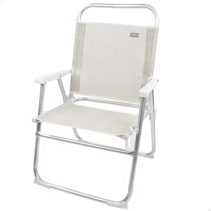 Silla plegable fija de aluminio para playa, silla de playa fija, silla fija para playa, silla de playa plegable - 1