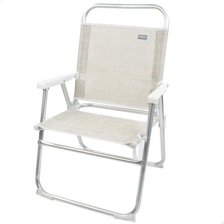 Silla plegable fija de aluminio para playa, silla de playa fija, silla fija para playa, silla de playa plegable - 1