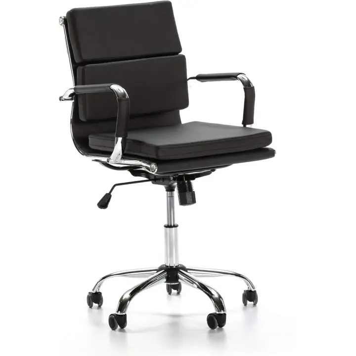 Sillón de oficina reclinable, silla ejecutiva con refuerzo de acero, altura ajustable, diseño ergonómico - 1