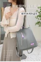 Mochila antirrobo negra para mujer, morral sencillo a la moda, informal, pequeña, impermeable, para viaje - details 1