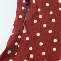 Vestido casual 2025 con estampado de lunares rojos y tirantes con abertura, falda larga, novedad de verano, ropa de mujer. - details 8