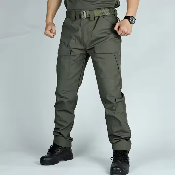 Pantalones de secado rápido para hombre, pantalones impermeables para exteriores, pantalones elásticos ligeros para trabajo, senderismo, viajes, verano - 1