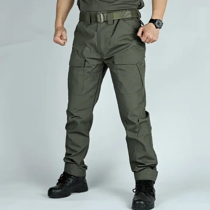 Pantalones de secado rápido para hombre, pantalones impermeables para exteriores, pantalones elásticos ligeros para trabajo, senderismo, viajes, verano - 1
