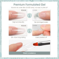 Esmalte de Uñas ROSALIND 60ml Polygel Extension Gel Para Constructión Rápida de Uñas Falsas Acrílicas Color Nude Pink - details 22