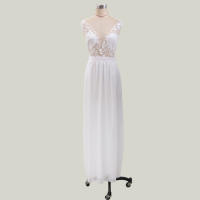 2025 Vestido de noche largo dividido a la moda con cintura media y encaje de boda para mujer - details 2