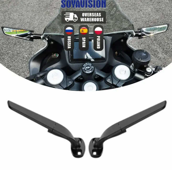 Espejo Retrovisor Ajustable Giratorio para Motocicleta Suzuki Diseño de Ala de Viento Modificado para GSXR 600 750 1000 GSX1300R GSX650F - 1