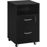 Cajonera de Escritorio Móvil con 2 Cajones Organizador de Archivos A4 Seguro y Llave - details 0