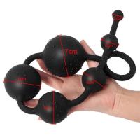 Leten 2 to7cm Big BeadsButt silicona Dilatador bolas expansor Anal Plug dilatador vaginal juguetes sexuales para mujeres hombres Buttplug - details 0