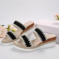 Zapatos de zapatilla con tacones de cuña a la moda de verano para mujer - details 1