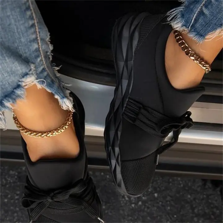 Zapatos deportivos informales para mujer, zapatillas con cordones, zapatos para mujer - 1