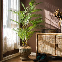 Palmera Artificial grande de 125cm, rama de plantas tropicales, hojas falsas de plástico, Monstera verde para decoración de Navidad, jardín y habitación del hogar - details 3