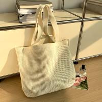 Bolso tejido hueco informal de gran capacidad, bolso de mano tejido para playa, bolso de mano de estilo perezoso, bolso trenzado para axila para mujer y niña - details 3