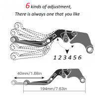 Accesorios de Motocicleta Kawasaki Z900 2017-2024 Manilla de Freno de Mano Ajustable - details 1