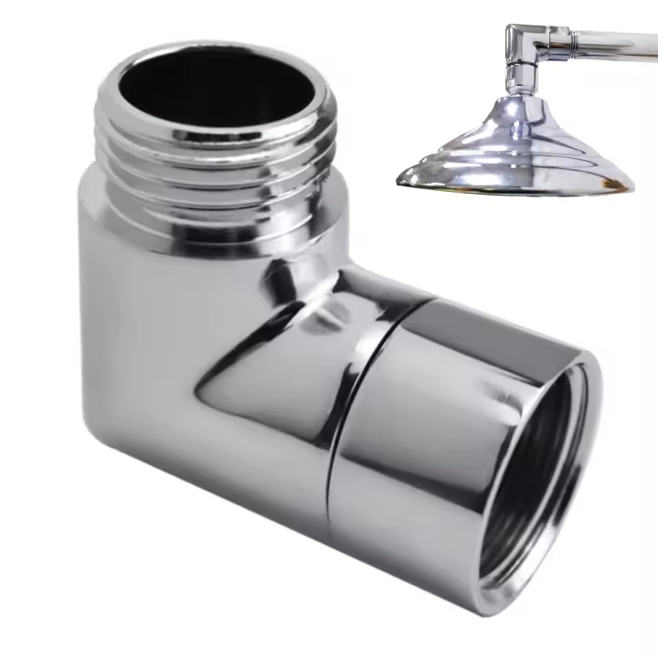 Adaptador de codo de cabezal de ducha, conector de extensión de brazo de ducha 1/2 para conectar cabezal de ducha - 1