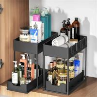 Organizador de Cocina de Acero de 2 Niveles Almacenamiento de Champú, Detergente, Especias - details 3