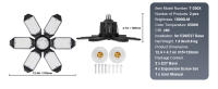 SucceBuy 2 paquetes de luz LED para garaje 15000LM, luz de techo con sensor de movimiento de 6500K con 6 paneles deformables, rosca E26/E27 - details 6