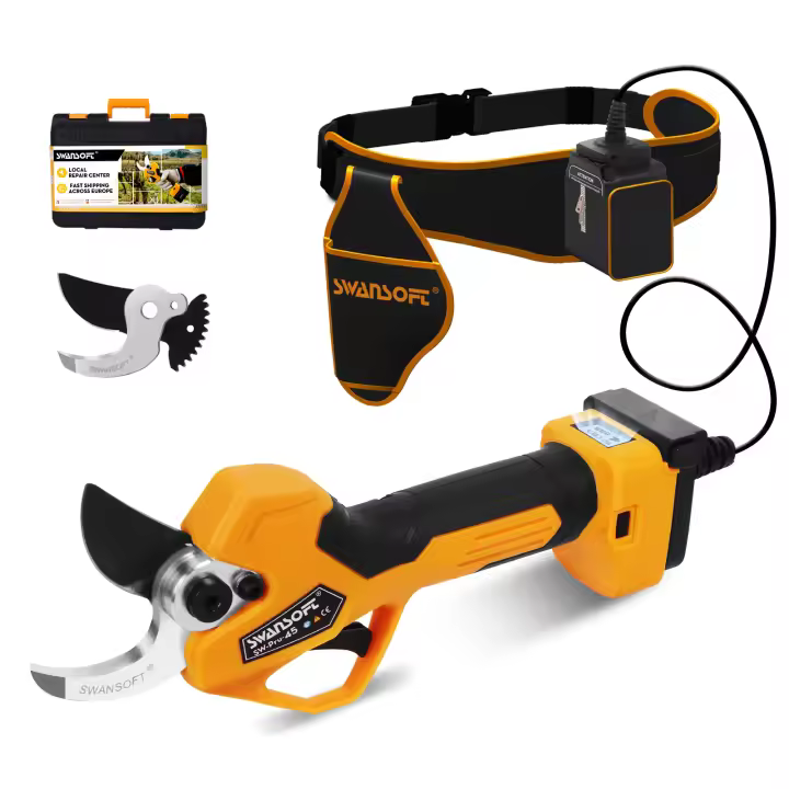 Tijeras de podar eléctricas de 0-45mm, tijeras de ramas de litio de 25,2 V, cortasetos de ramas altas, tijeras de podar eléctricas para árboles frutales - 1
