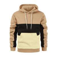 Sudadera con capucha de retales para hombre, ropa informal holgada de lana, ropa de calle cálida, moda masculina, prendas de vestir deportivas de otoño e invierno - details 24