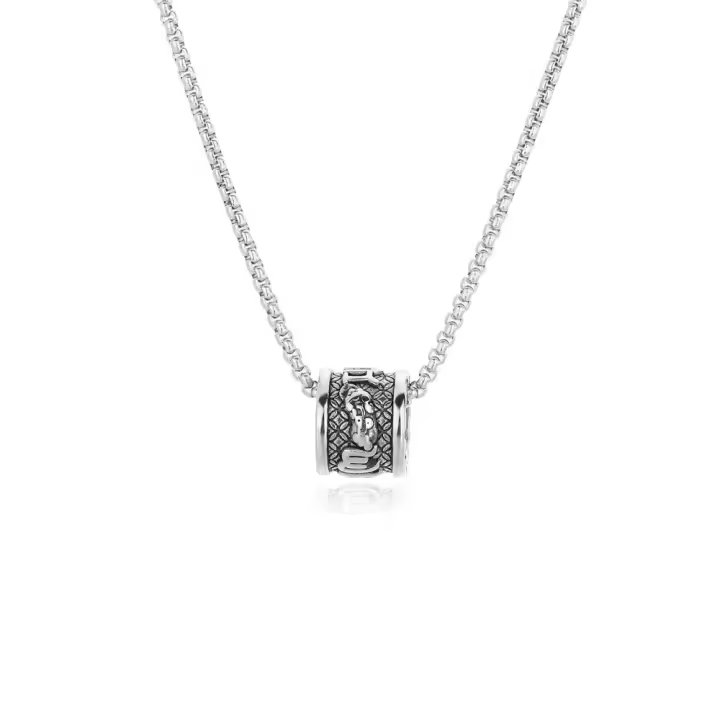 Collar de Acero Inoxidable with Perlas Pixiu Fuerte Suza para Hombres - 1