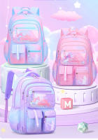 Mochila Escolar de Moda para Niñas OKKID Color Gradiente Rosa-Púrpura Bolsas para Estudiantes - details 0