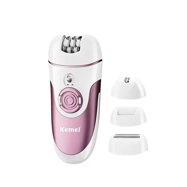 Kemei depiladora 4 en 1 para depilación de larga duración, incluye afeitadora de pedicura y cabezal recortador, depilación de vello púbico, zona de Bikini - 1
