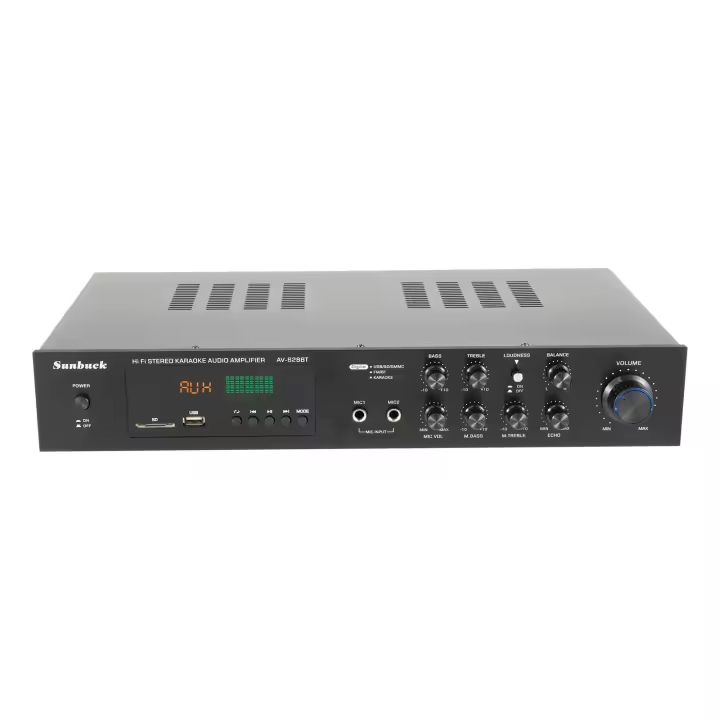 Amplificador de alta fidelidad para cine en casa, dispositivo Digital de 5 CANALES, FM, USB, estéreo, 600 W, con Control remoto, Hi-Fi, PA pequeña y Karaoke - 1