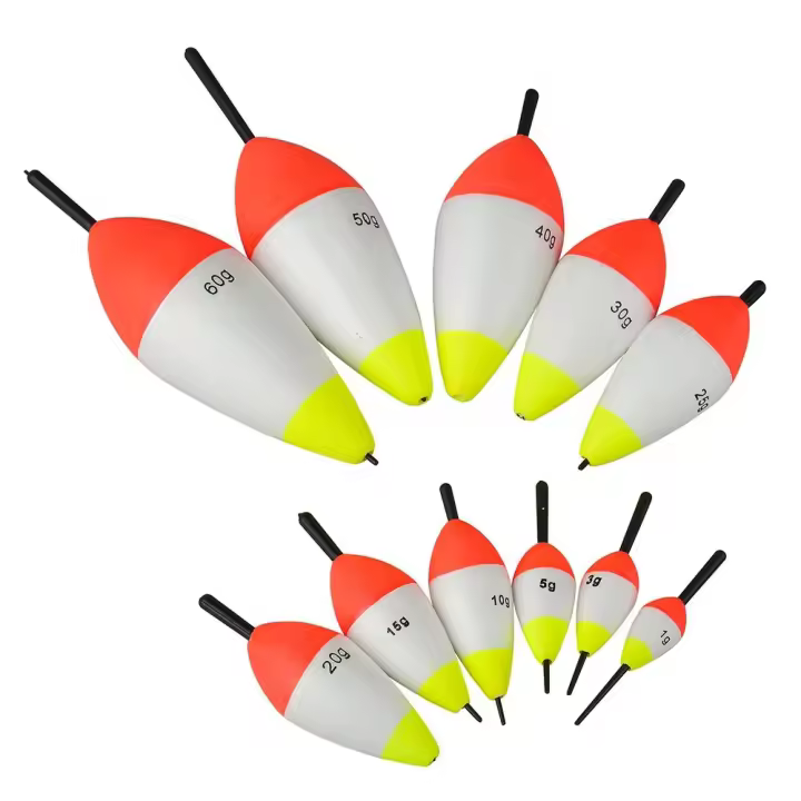 Alta dureza 5 unids/lote 1g-60g flotabilidad aparejos de pesca de espuma dura pesca Bobber flotadores palo flotador de pesca boya flotante - 1