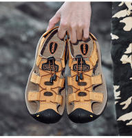 Sandalias deportivas de verano para hombre, sandalias para senderismo al aire libre, punta cerrada, cuero genuino, sandalias informales para caminar, zapatos de agua - details 6