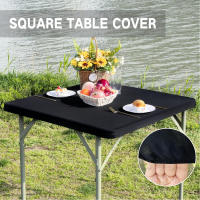 Cubierta cuadrada ajustada, mantel elástico para comedor, cocina, fiesta en casa, funda elástica de LICRA para mesa - details 1