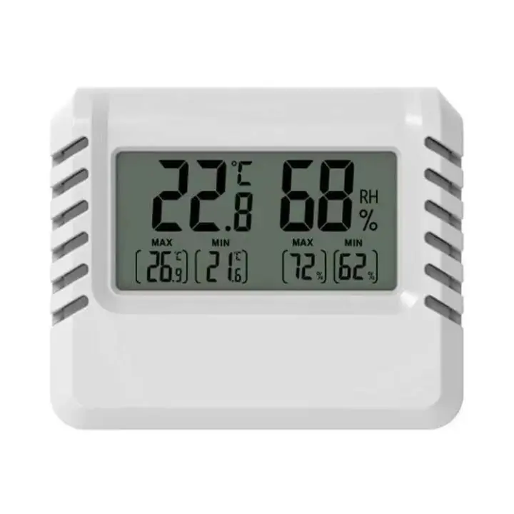 Mini higrómetro digital LCD, termómetro ambiental y de humedad interior, montado en la pared, sensor de temperatura máxima/mínima - 1