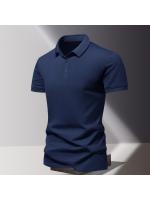 Polo de manga corta para hombre, Camiseta de algodón 100%, transpirable, informal, con solapa, de alta calidad, a la moda, novedad de verano - details 3