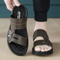Sandalias de los hombres antideslizantes y resistentes al desgaste zapatillas de suela gruesa zapatos de playa de los hombres seco y húmedo verano antideslizante impermeable zapatillas frescas - details 5