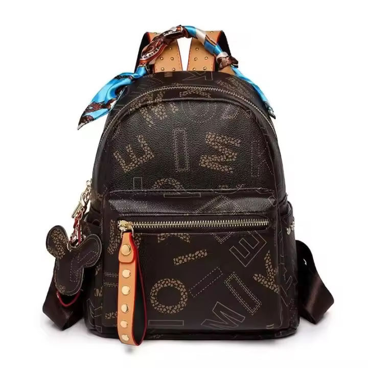 Mochila de almacenamiento multifuncional versátil avanzada impresa de alta calidad a la moda para mujer - 1